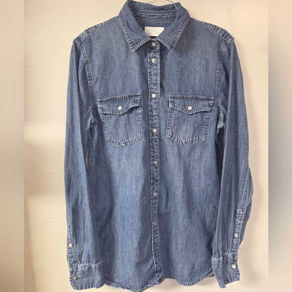 J. Crew Tops - J Crew Denim Button-Up Shirt